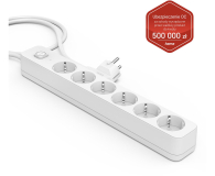 HAMA Listwa antyprzepięciowa 6GN SCHUKO, biała, 1,4M, - 1416378 - zdjęcie 2